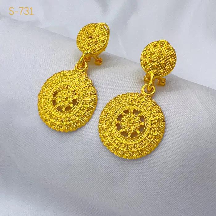 Ensemble de bijoux plaqué or 24 carats pour femmes