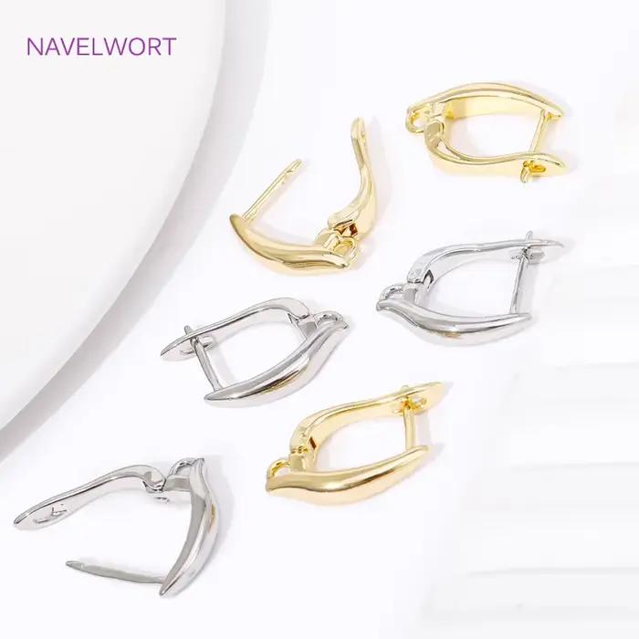Boucles d'Oreille Crochet Fermoirs en Or 18K Plaqué pour Créations Bijouterie Personnalisées Occasions Spéciales Fournitures DIY