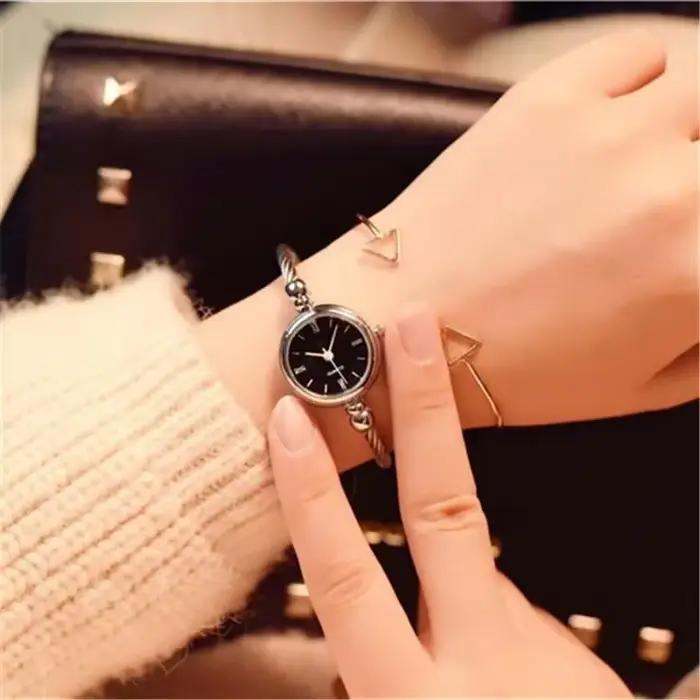Montres-Bracelets de mode pour femmes de luxe en acier inoxydable rétro dames montres à Quartz femmes robe horloge 자