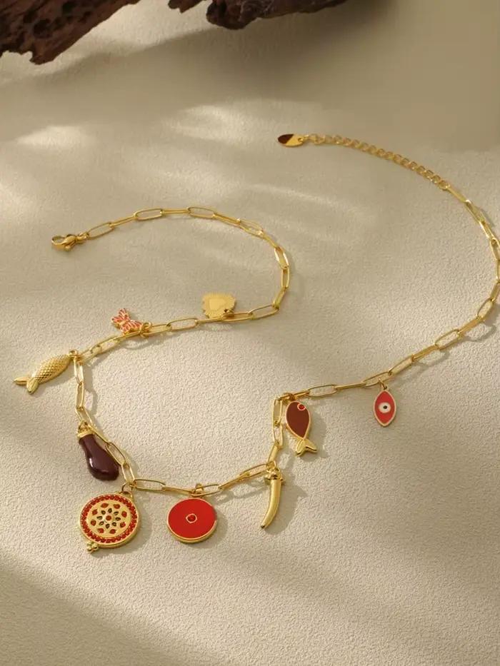 Collier chaînes en acier inoxydable pour femmes