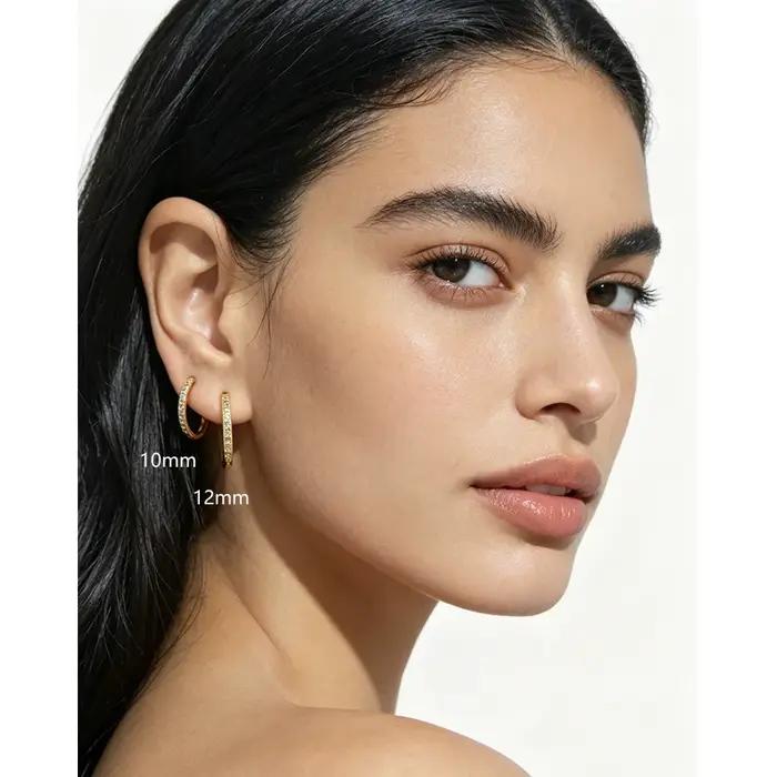 Boucles d'oreilles tendance en argent sterling 925