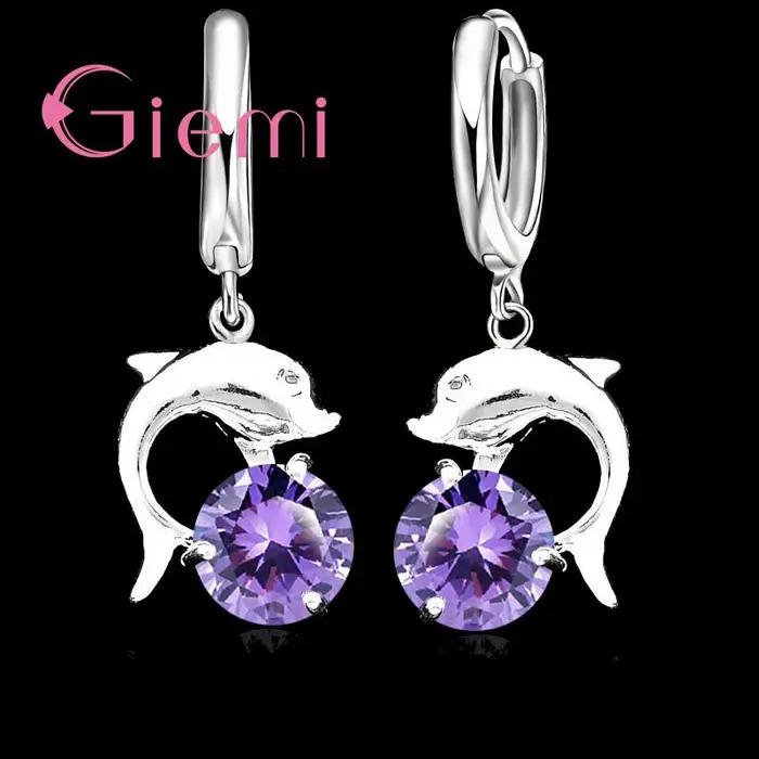 Boucles d'oreilles pendantes en argent Sterling 925 véritable