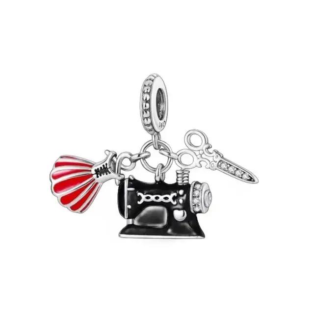 Bracelet en perles en argent S925 avec zirconium pour la Fête des Mères personnalisation mère bébé infirmière couturière occassionnels spéciaux