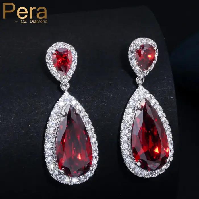 Pera-Boucles d'oreilles élégantes en argent pour femme
