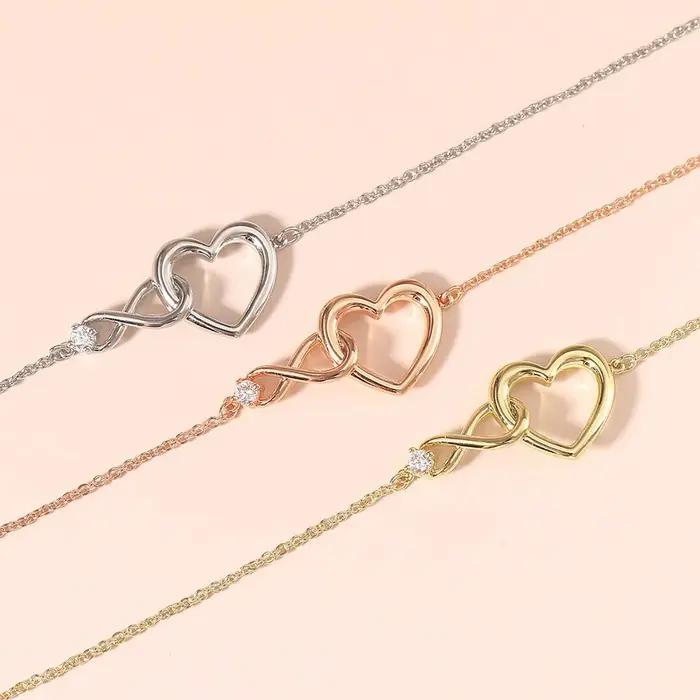 INS – bracelets à breloques en forme de cœur pour femmes