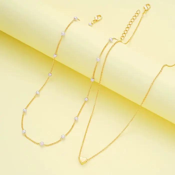 Ensemble de bijoux en forme de cœur pour femmes