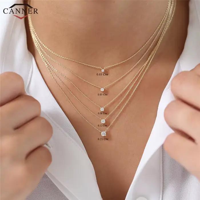 CANNER – Collier ras de cou en argent sterling 925 pour femme