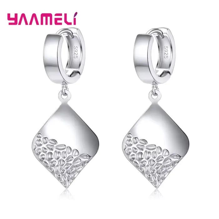 Boucles d'oreilles en argent regardé 925 pour femmes et filles, pendentif papillon en métal simple,
