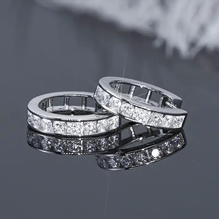 IOGOU – boucles d'oreilles créoles en Moissanite