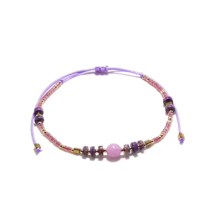 Bracelet bohémien en pierre Howlite naturelle pour femmes