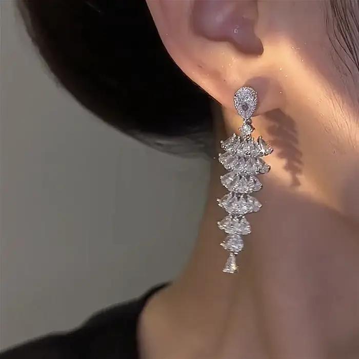 Boucles d'oreilles géométriques de luxe pour femmes