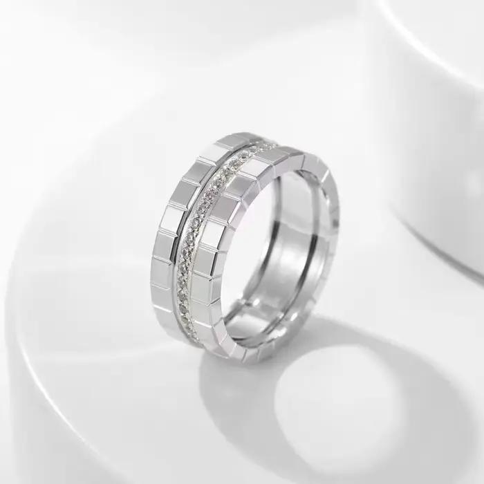Bague de Luxe Style Français Argent Sterling 925 Sertie de Zircon AAA Élégante Pour Femme Occasions Spéciales
