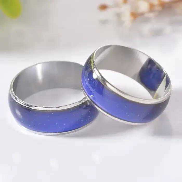 Bagues d'humeur en acier inoxydable pour femmes avec couleurs changeantes pour révéler vos émotions intérieures pour mariage et cérémonies spéciales