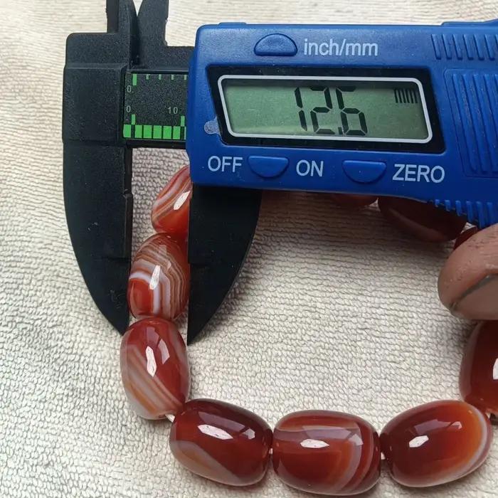 Bracelet en perles à bandes rouges fait main ethnique bohème unisexe réglable pour femmes et hommes occasions spéciales cadeau