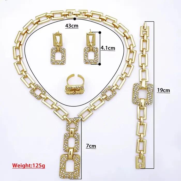 Ensembles de bijoux plaqués or 18 carats pour femmes