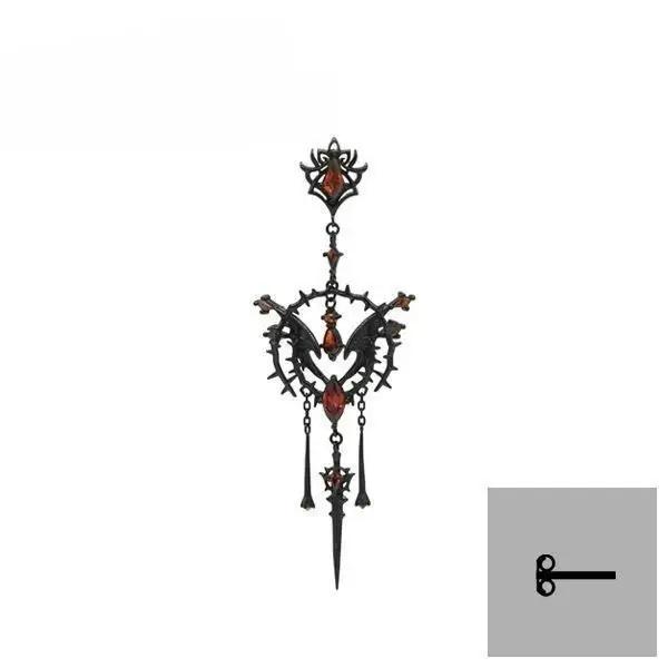 Boucles d'oreilles gothiques noires Vintage pour femmes, accessoires de bijoux personnalisés créatif