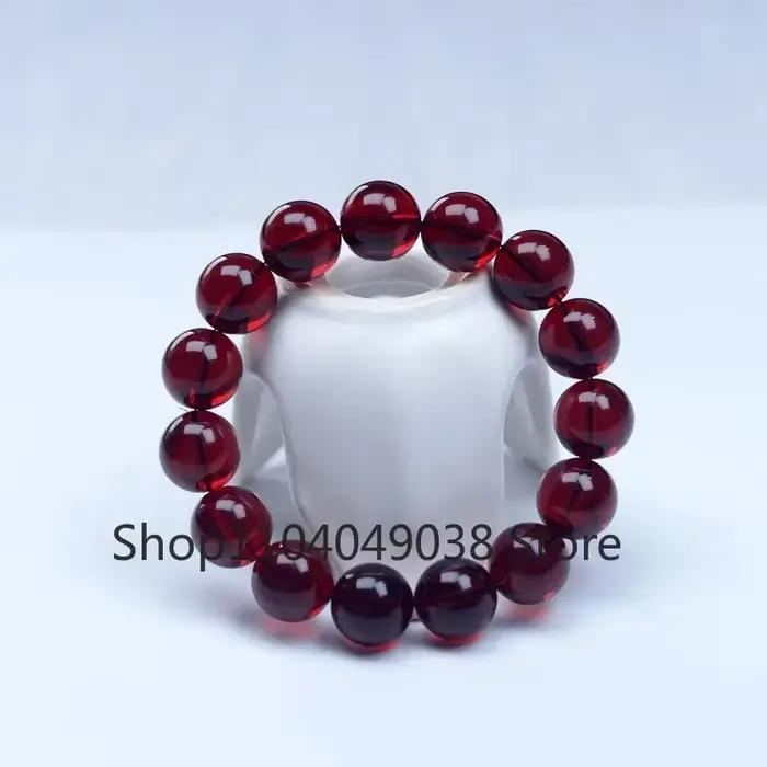 Bracelet en ambre rouge naturel 10-20mm