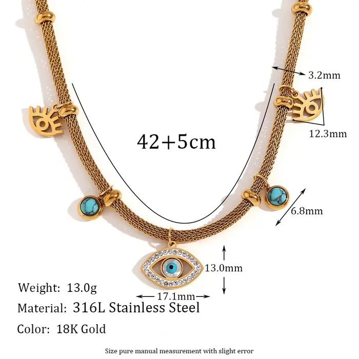 E.B.belle – collier en perles de Septum Turquoise pour femmes