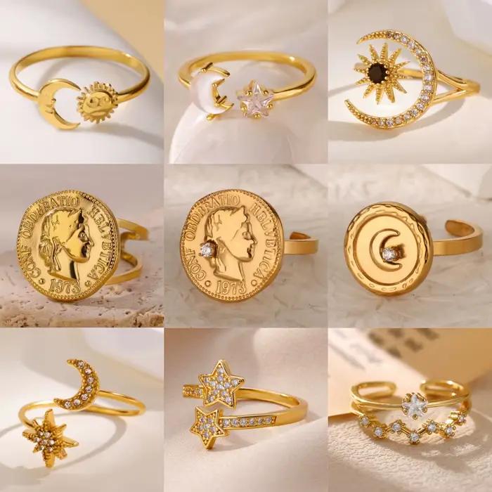Bagues Vintage de déesse de l'arethusa grecque antique pour femmes