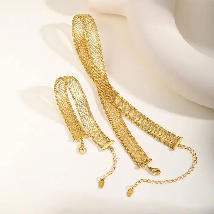 Collier à maillons en maille pour femme