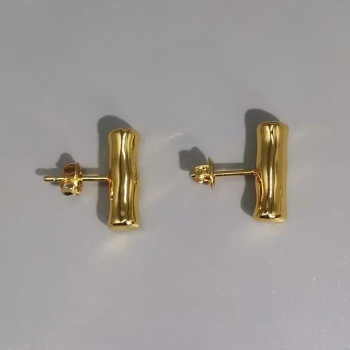 Nouvelles boucles d'oreilles géométriques dorées, style décontracté polyvalent pour tous les jours,