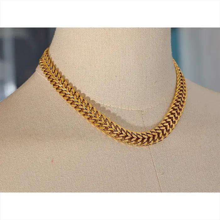 Yhpup – collier cubain en acier inoxydable poli de haute qualité