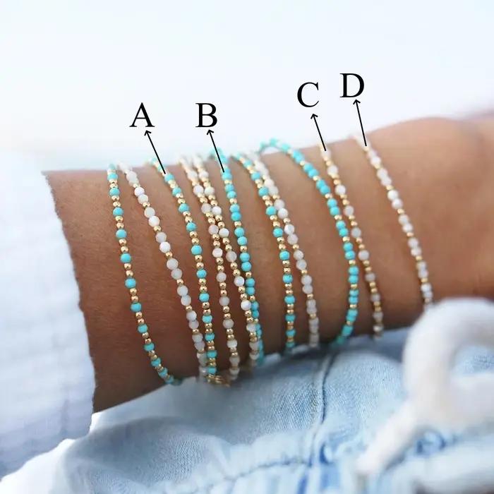 Bracelets en pierre naturelle et cuivre pour femmes style bohème pour occasions spéciales comme anniversaire, mariage et soirées festives