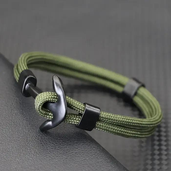Nouveau Bracelet ancre pour hommes Camping en plein air paracorde Braslet chaîne décontractée