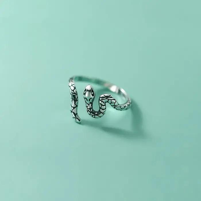 Nouveauté : bagues serpent en argent sterling 925 pour femmes
