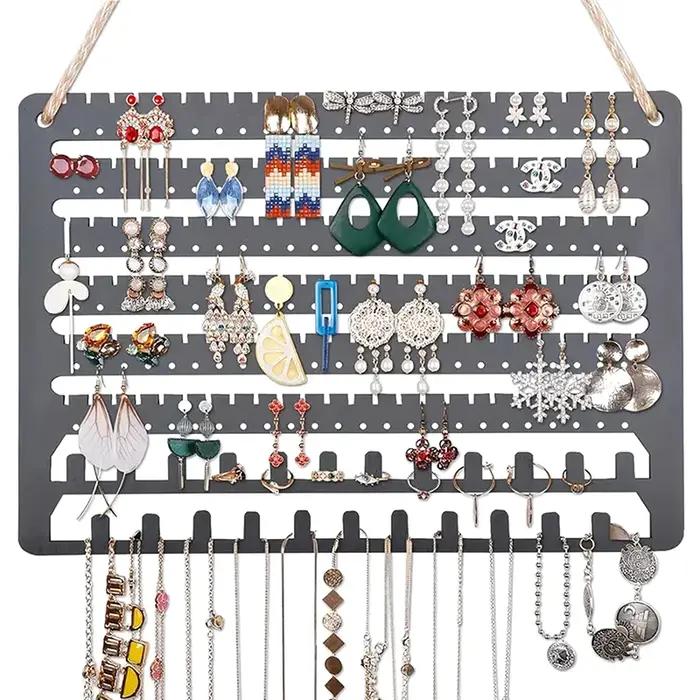 Support de Rangement Mural en Bois pour Bijoux