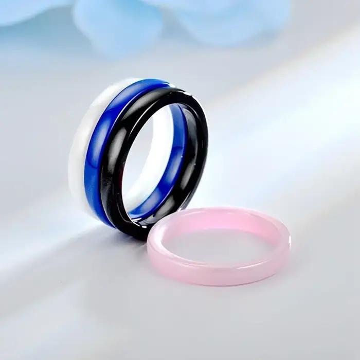 Bagues en céramique fines de 3mm pour femmes