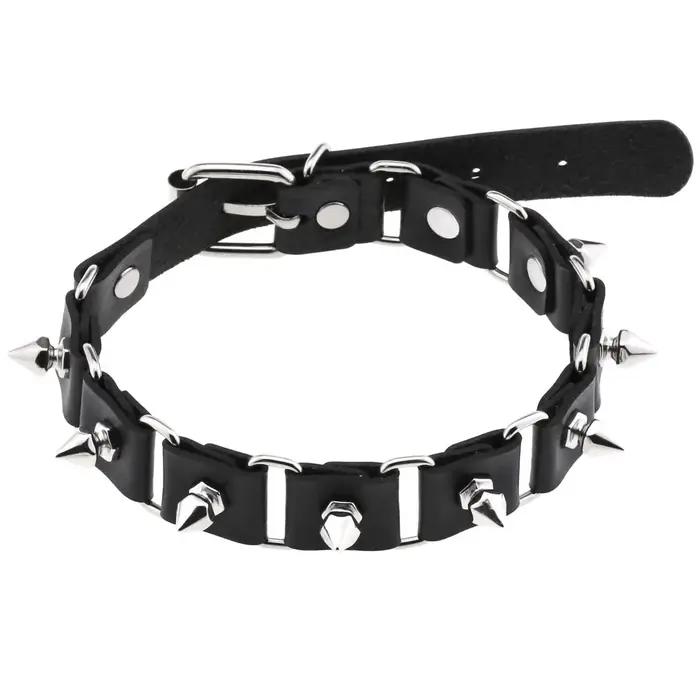 DIEZI Vintage doux Cool Hip Hop Rivet collier ras du cou Harajuku gothique Club noir PU cuir