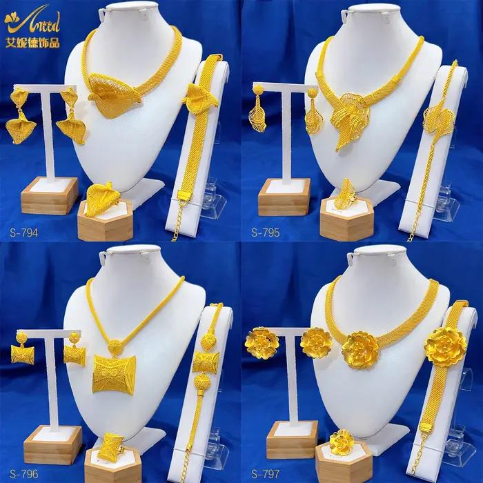 Ensemble collier et boucles d'oreilles irréguliers de luxe pour femmes