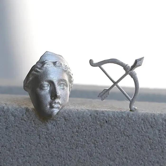 Boucles d'oreilles créatives asymétriques en forme de déesse Artemis et d'arc et flèche, bijoux en argent pour hommes et femmes, cadeau