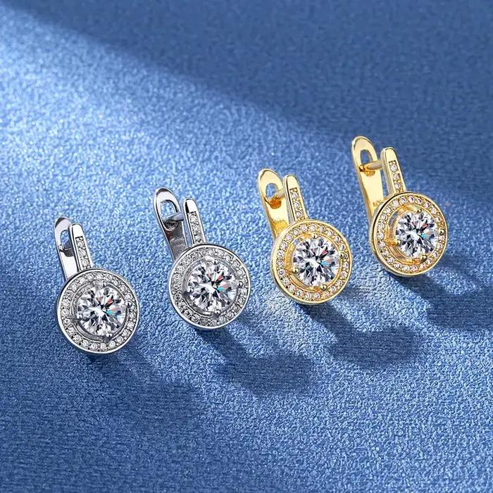 Boucles d'oreilles en argent Sterling 925 zircone blanche et noire pour filles et femmes élégantes et sophistiquées occasions spéciales