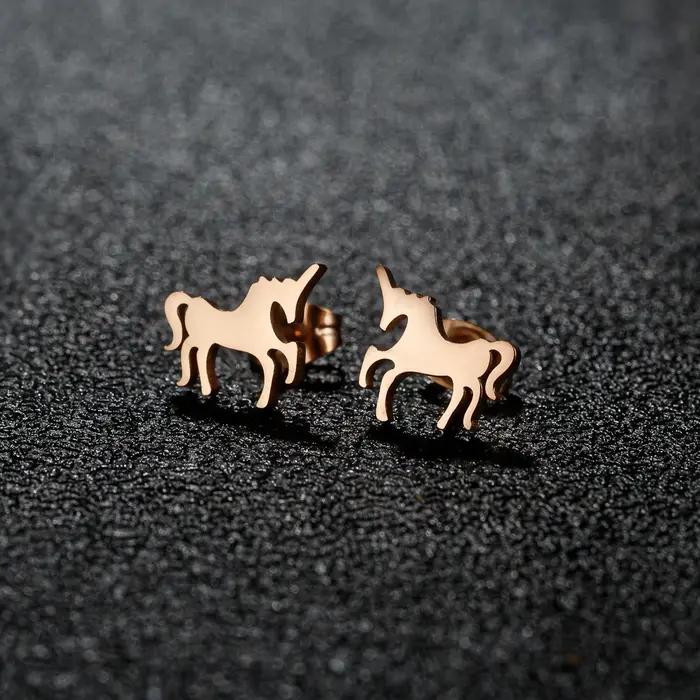 Boucles d'oreilles à tige en acier inoxydable pour femmes