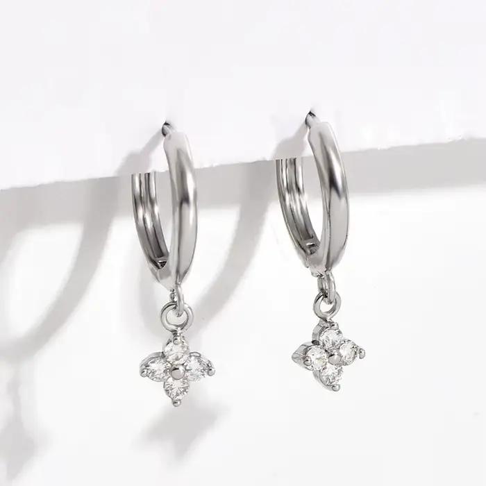 Boucles d'oreilles en forme de feuille en argent Sterling 925 pour femmes, bijoux tendance, préventi