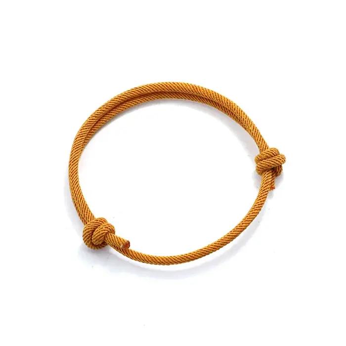 Bracelet en corde réglable pour homme chaîne fine 4mm unique porte-bonheur occassions spéciales nouveau modèle