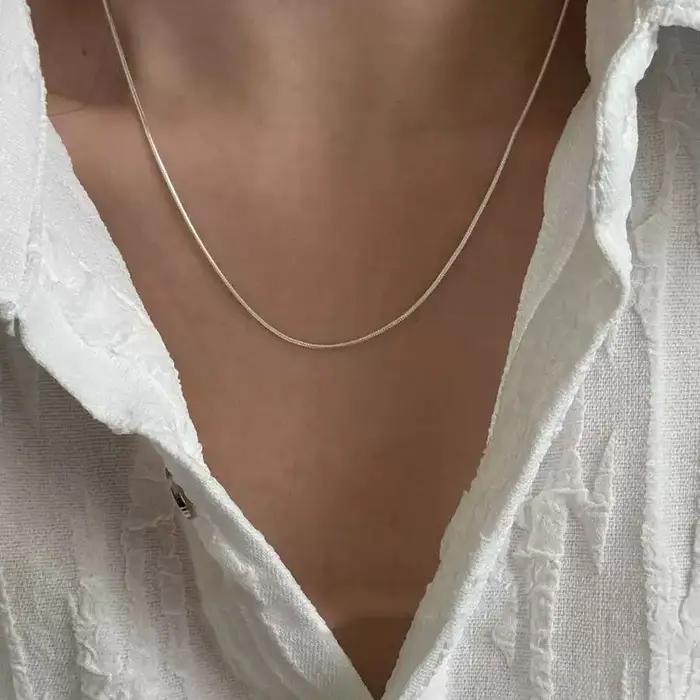 Collier pendentif lune en argent regardé S925 pour femme
