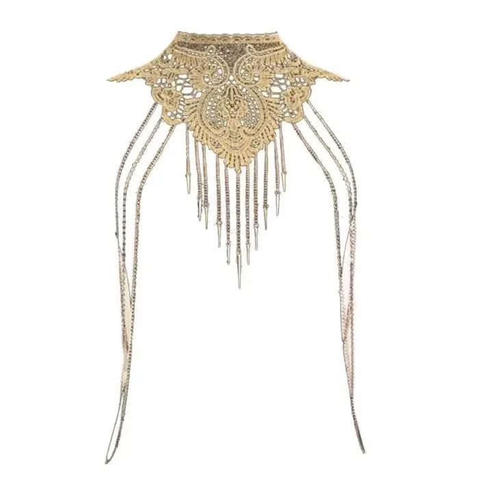 Collier Sexy pour femmes, chaîne de corps en boîte de nuit avec chaîne réglable, bijoux pour fête de mariage en bord de mer d'été
