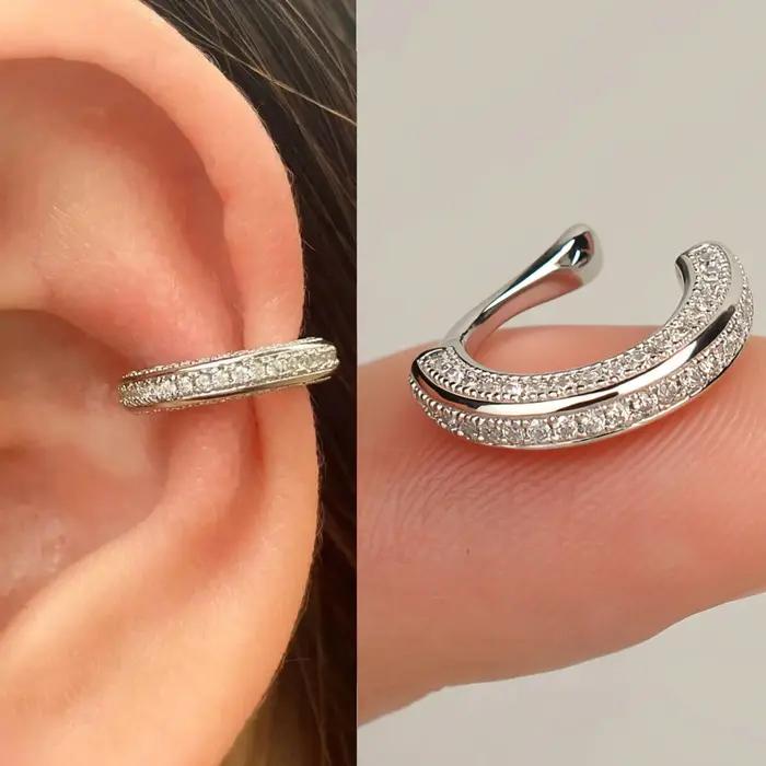 Boucles d'oreilles à Clip en Zircon délicat pour femmes
