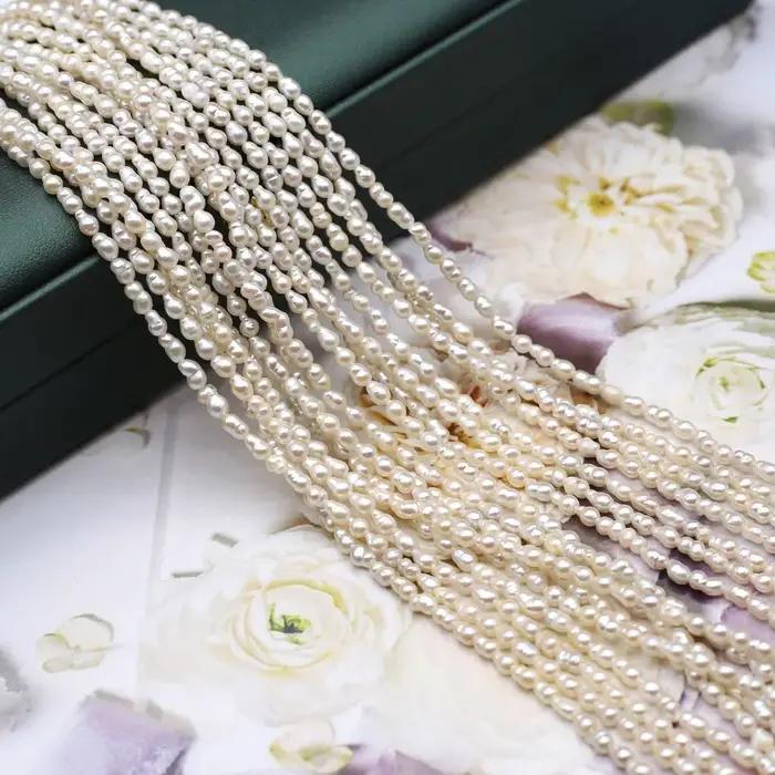 Collier de Perles d'Eau Douce Naturelles Blanches pour Femme