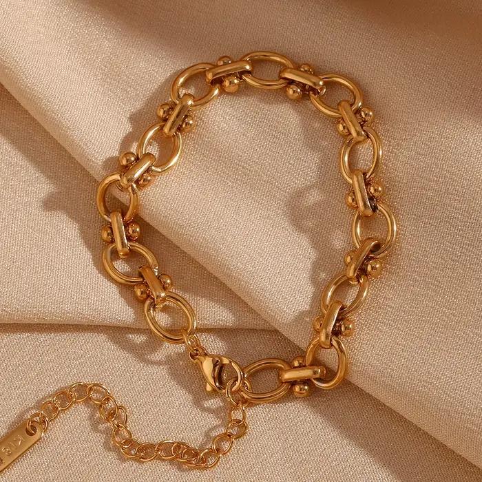 Bracelet en acier inoxydable 316L fleur ovale hypoallergénique pour femmes élégantes et occasions spéciales