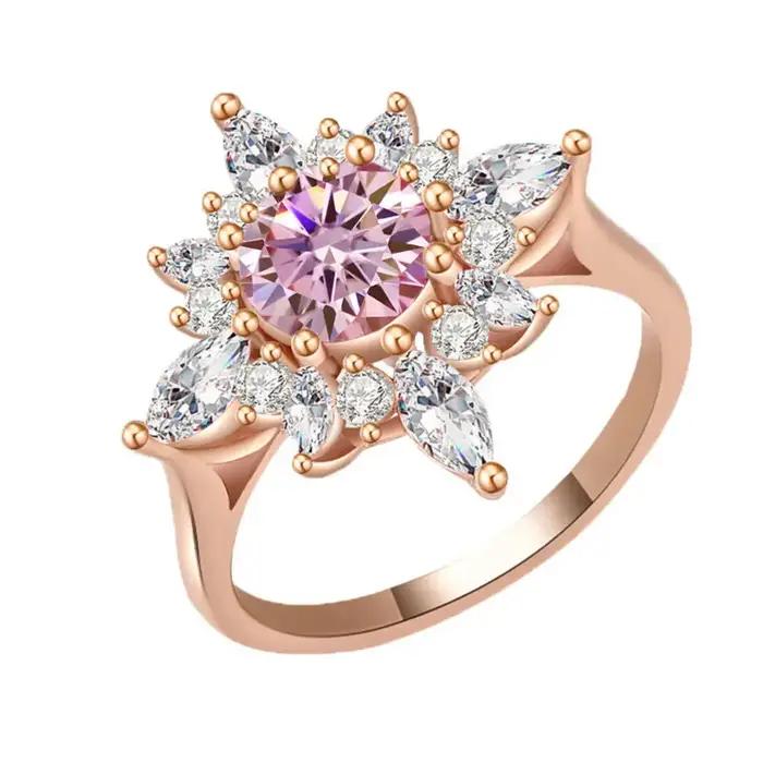 Bague en argent sterling 925 sertie de moissanite multicolore pour femme, bijou cocktail élégant et unique pour soirée et occasions spéciales