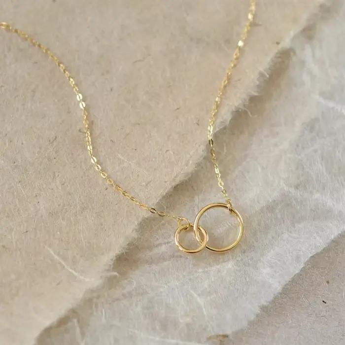 Collier personnalisé en or 14K pour femmes