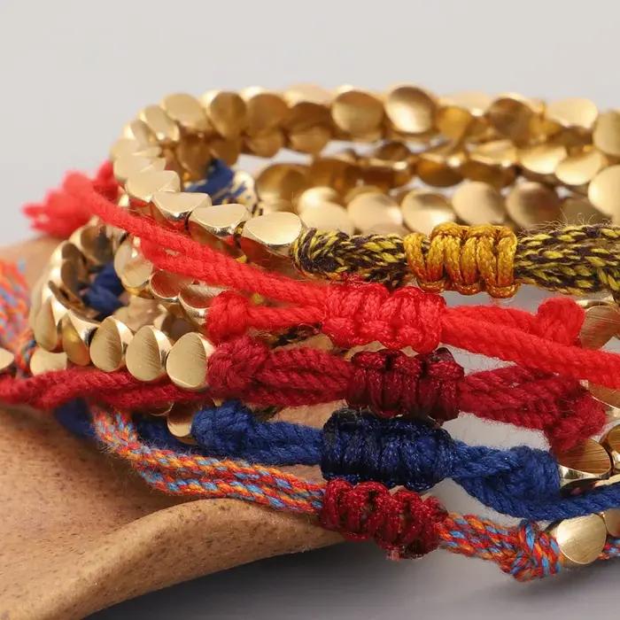 Bracelets tibétains bouddhistes en cuivre pour hommes et femmes