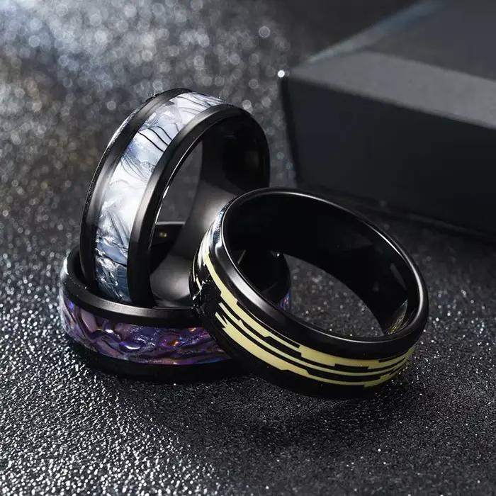 Bague en acier inoxydable pour hommes et femmes