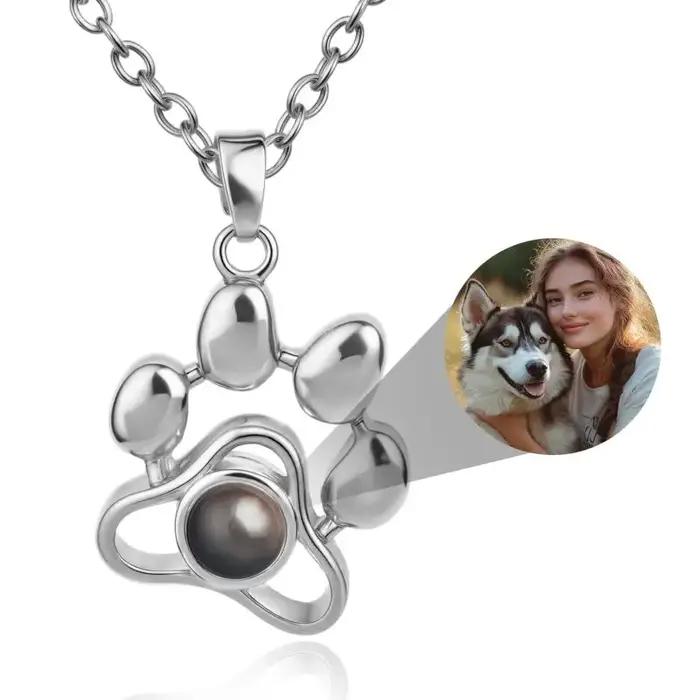 Pendentif de Projection personnalisé avec votre image à l'intérieur, collier Photo pour petite amie, anniversaire, fête des mères, femme, cadeaux commémoratifs