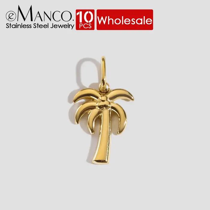 Pendentifs Tropicaux en Acier Inoxydable Couleur Or pour Femme Occasions Spéciales Été Vacances Style Tropicale