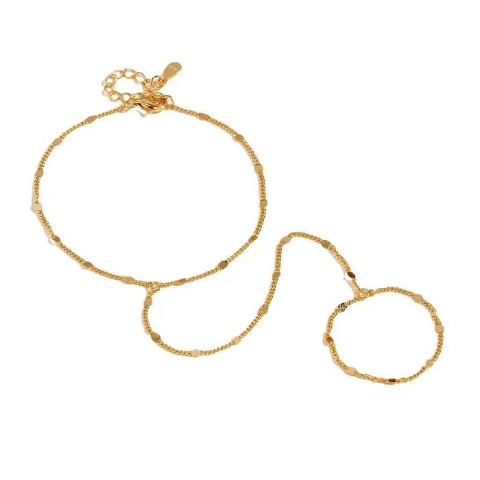 Bracelet chaîne de plage tendance en argent sterling S925